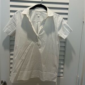COS White Blouse with Textured Collar